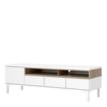 Load image into Gallery viewer, Roomers-9AK TV Stand 3 Drawers 1 Door in White and Oak
