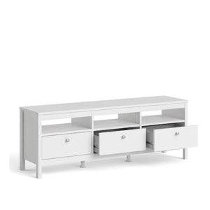 Madrid-668 Tv Stand 3 drawers in White or Black