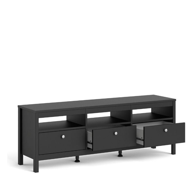 Madrid-668 Tv Stand 3 drawers in White or Black