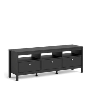 Madrid-668 Tv Stand 3 drawers in White or Black