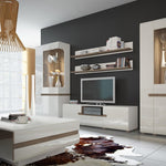 Load image into Gallery viewer, Chelsea-544 TV Stand In White With An Truffle Oak Trim
